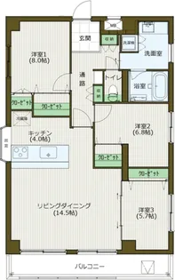 レイヴェルI(ワン)【4階】の間取り