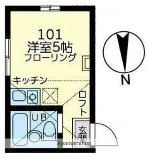 ユナイト岡沢パフェ・ドゥ・モンブラン【1階】の間取り