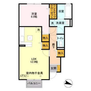 ラ・エスペランスV【1階】の間取り