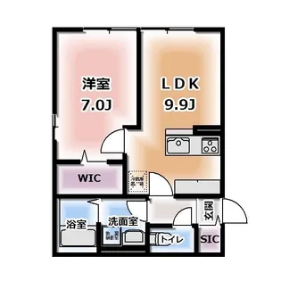 Komorebi Garden中田本町D【3階】の間取り