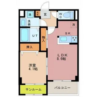 スイートココア【3階】の間取り