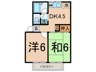 コーポ西郡【2階】の間取り