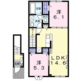 コスターリング【2階】の間取り
