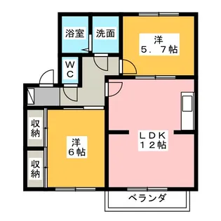 コスモ松下【2階】の間取り