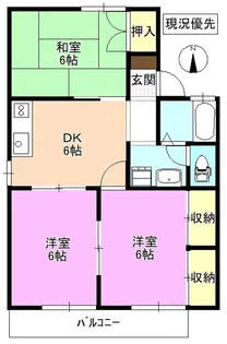 グリーンタウン三輪【2階】の間取り