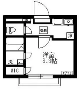 カーサデリーヴァ【1階】の間取り