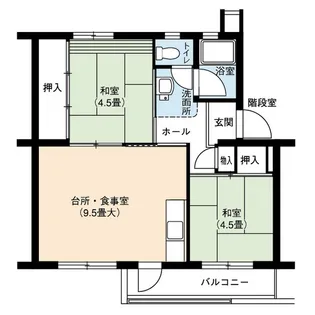 UR藤山台【5階】の間取り