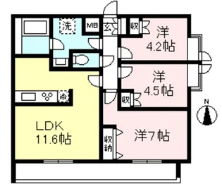 悠々スクアール相模大野【7階】の間取り