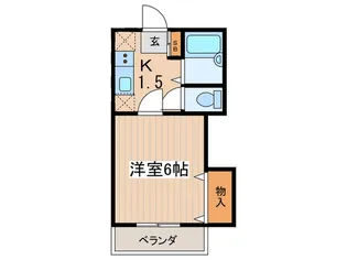 ブリュ-ジュ鷹の台【1階】の間取り