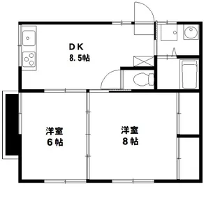 高木ハイツ【2階】の間取り