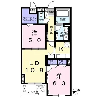 アストライオス【2階】の間取り