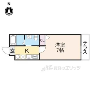 フォルビート五条【1階】の間取り