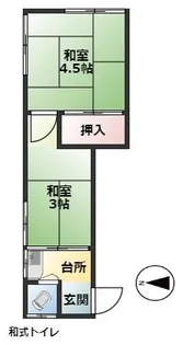 木下荘【2階】の間取り