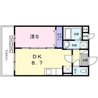 クレインズコート【3階】の間取り