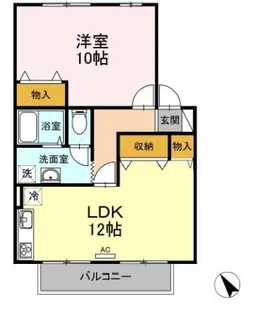 シャルムi A棟【2階】の間取り