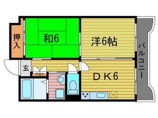 エバーグリーン【6階】の間取り