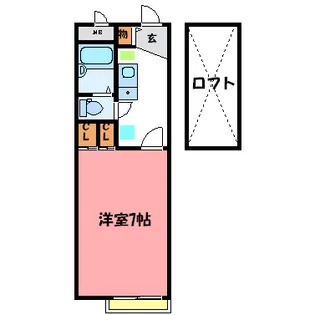 ウエストスター【1階】の間取り