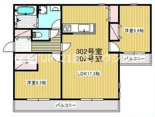 ナルチガサキ【3階】の間取り