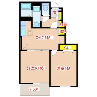 ATフラン I【1階】の間取り