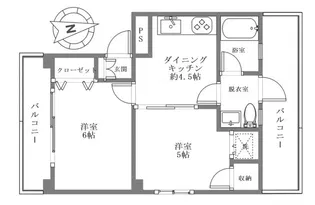 蒔田マンション【5階】の間取り