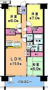 ザ・レジデンス千葉NT中央四番館【4階】の間取り