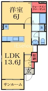 パレ・ソレイユII【1階】の間取り
