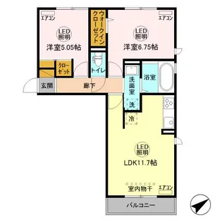アルカディア【2階】の間取り