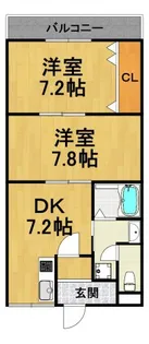 カマールサリ【2階】の間取り