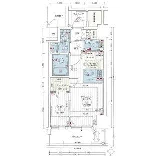 エステムコート名古屋新栄IIアリーナ【4階】の間取り