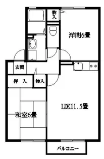 セジュールタイガーA棟【1階】の間取り