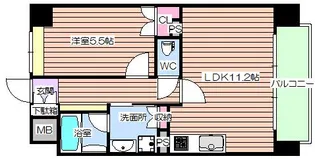 シティエール東梅田II【9階】の間取り