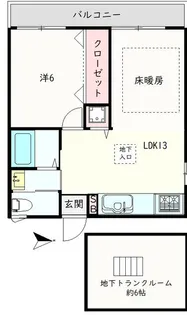 指光ハイツ【1階】の間取り