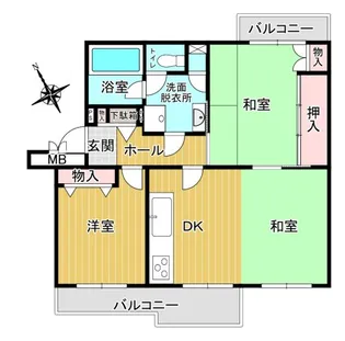 堀込第4住宅2 4 7号棟【2階】の間取り