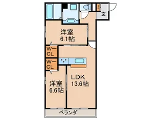 クラシスト今川【1階】の間取り