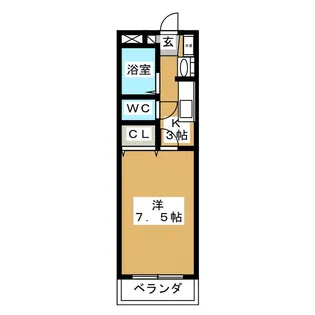 シエスタ河原町【1階】の間取り