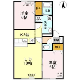 セジュール拓北【1階】の間取り