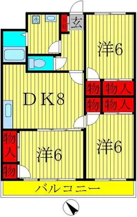 セナリオコート増尾イーストA【2階】の間取り