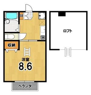 ジョヴィアルI【2階】の間取り