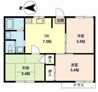 ラ・フォーレ深井E棟【1階】の間取り