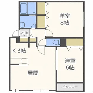 シルキー篠路【2階】の間取り
