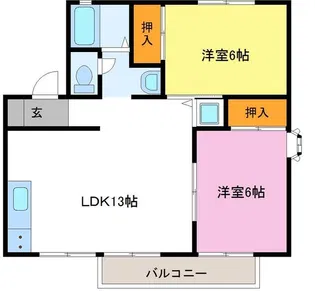 セジュールつかさB【1階】の間取り