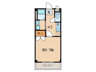 メロ-ズ真宮【2階】の間取り
