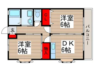 ヴィラプリムロ-ズE【2階】の間取り