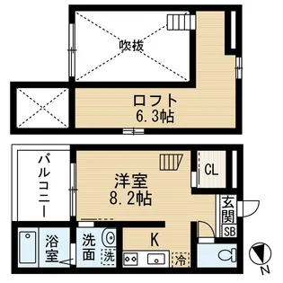 ロワール名古屋【2階】の間取り