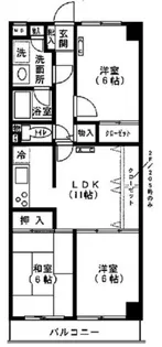 グランドゥール田無【2階】の間取り