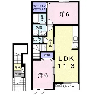 カーサ府中 II【2階】の間取り
