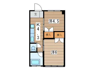 第二岸マンション【3階】の間取り