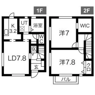 ブルックスタウンD棟【1階】の間取り