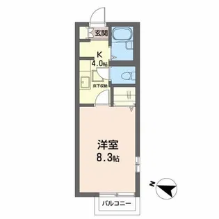 ルミエールコートV【1階】の間取り
