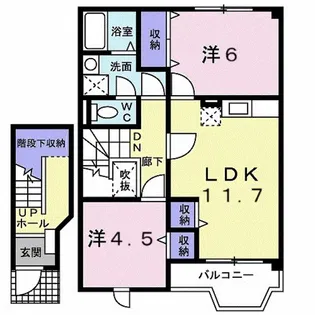 エクセレンテグリシーナII【2階】の間取り